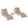 4-Piece Foldable "S"-Shaped Reclining Chaise Lounge Set With Adjustable Backrest And Foldable Rattan Coffee Table