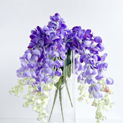 Faux fleurs de glycine artificielles suspendues
