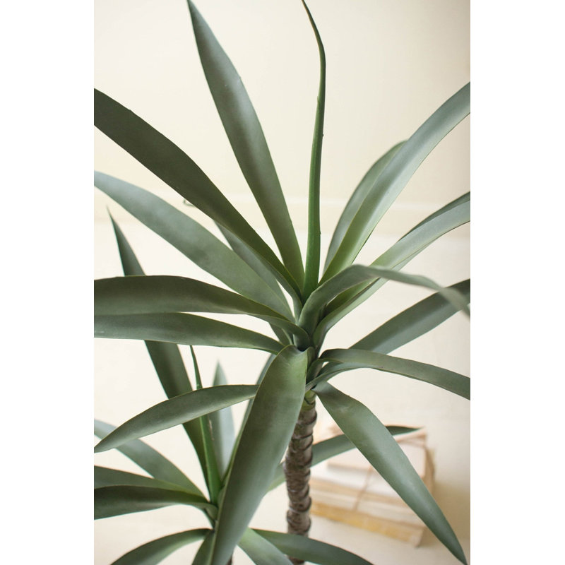  Artificial Heneken Plant in Faux Terracotta Pot for Home Decor – Tall Faux Potted Plant, 45"