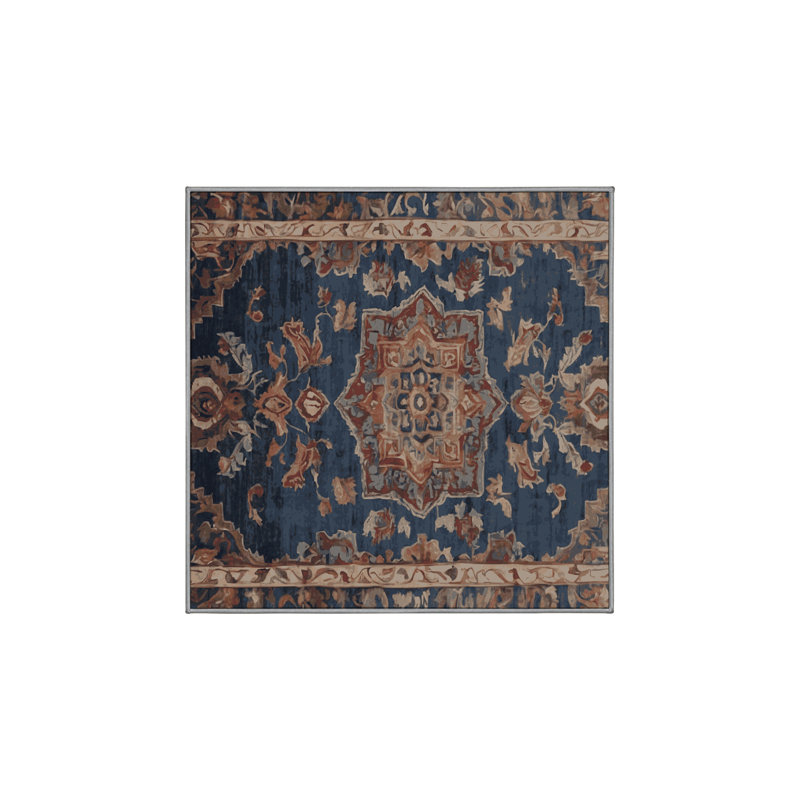 Tapis gris soyeux et moelleux, Carré 7 pi