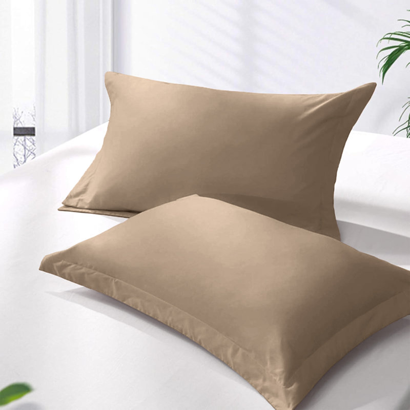 300TC Microfiber Duvet Cover Set – Reversible Luxury 3-Piece, Single Duvet Cover + 1 Standard Pillowcase, Beige
