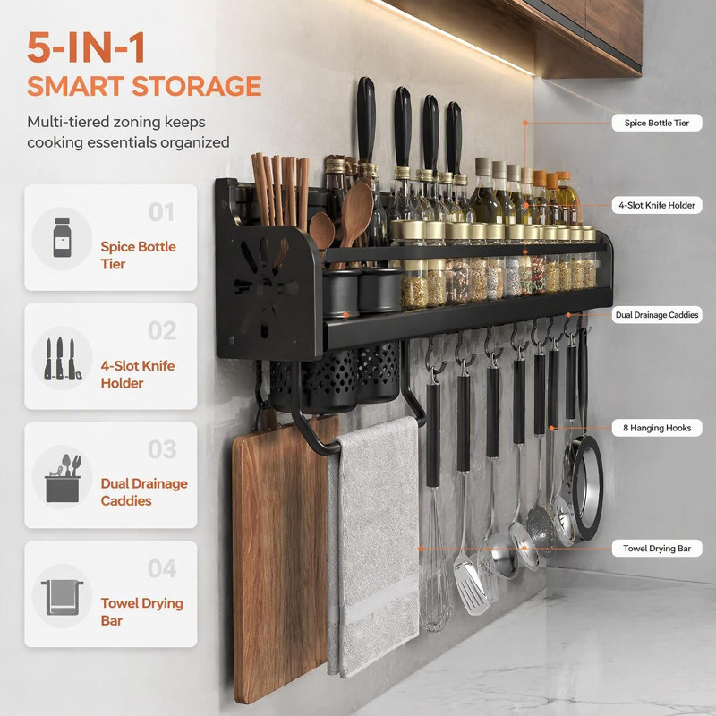 Wall Mount Spice Rack