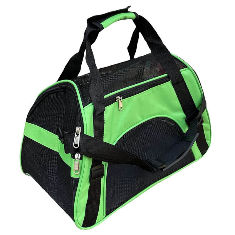 Sac de transport pour animaux de compagnie, Vert, Grand (H 13 po x l 9,6 po x P 20,5 po)