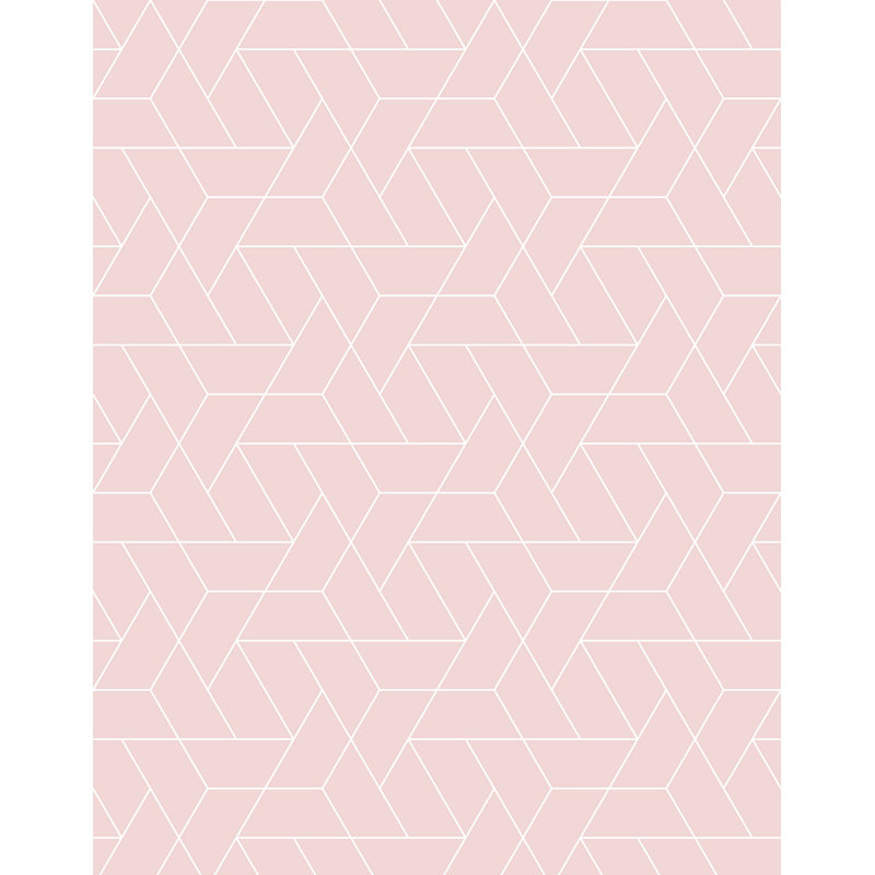 Tisbury Triangle Geometric Wallpaper, Pink