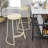 Hula Modern 28.75" Backless Metal Bar Stool, Round Almond Iron Seat and Almond Base with Integrated Footrest for Kitchen & Home Bar-1022742214