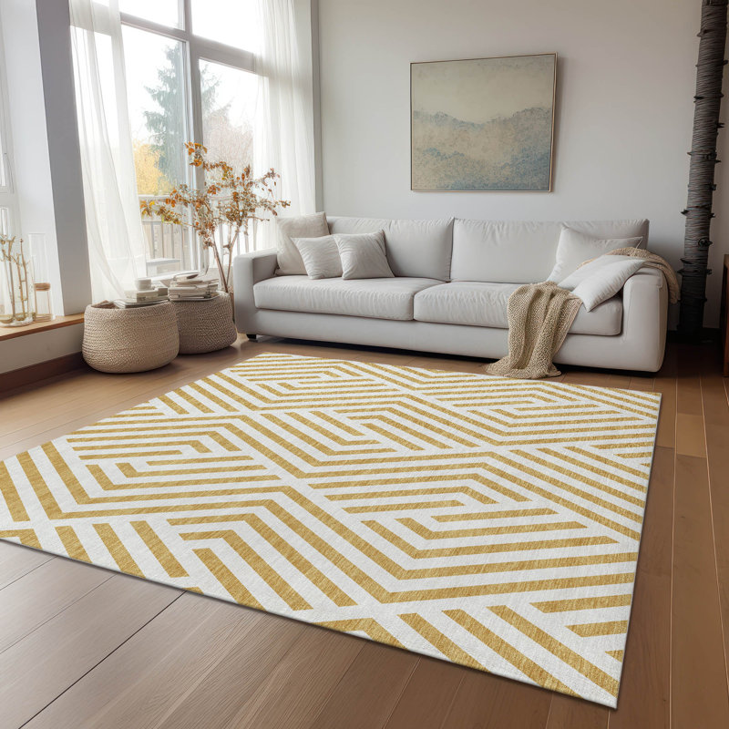 Altair Flatweave Washable Geometric Indoor / Outdoor Rug, Rectangle 5' x 7'6"