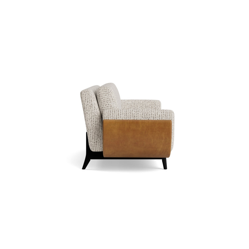 Regatta 90 Sofa, Marshmallow - Toast/Bedford - Saddle, Black