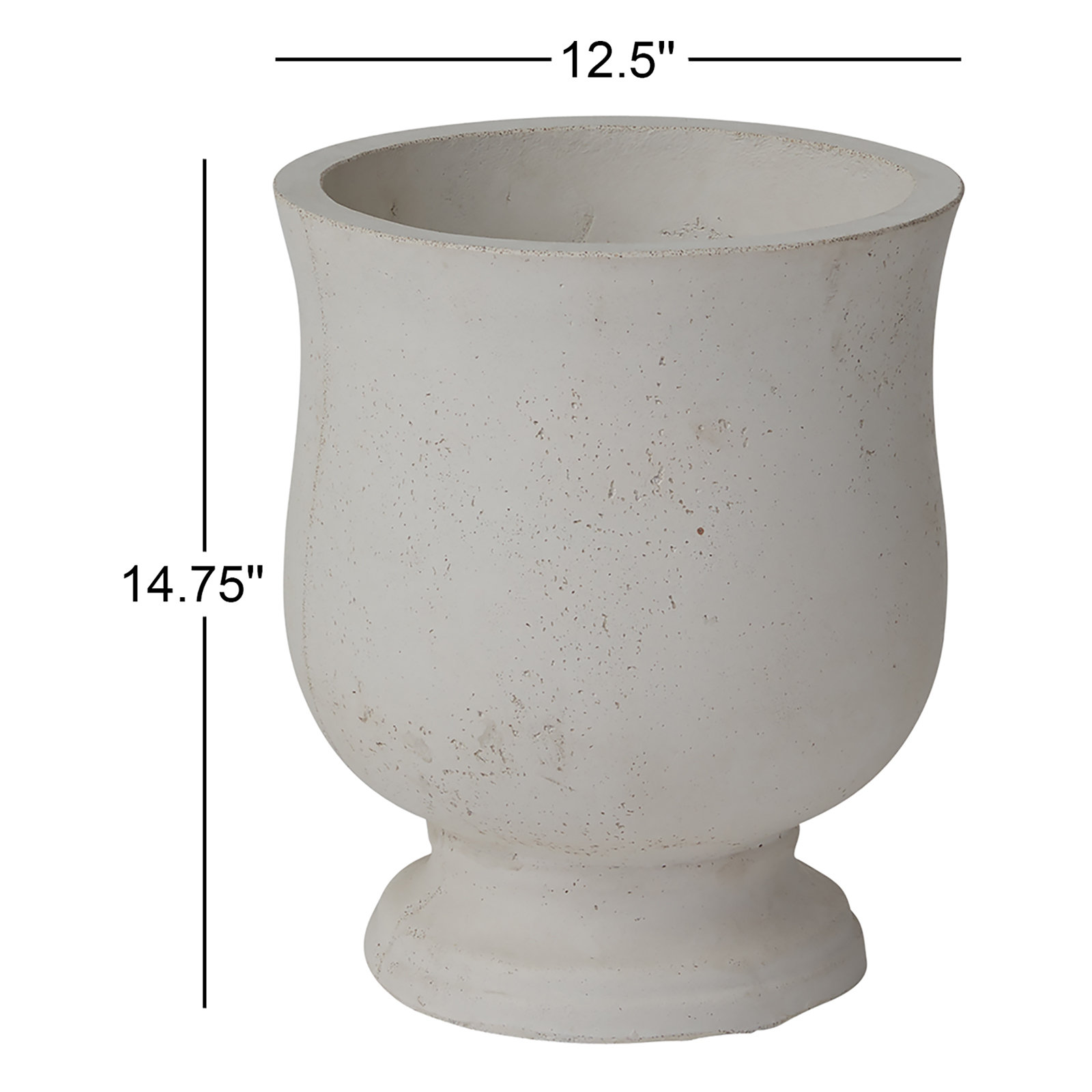 Handmade Urn Planter, 14.75" H x 12.5" W x 12.5" D