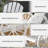 Wooden Rocking Chair, Adirondack Rocker Chair W/ Slatted Design And Oversized Back, Outdoor Rocking Chair With Wagon Wheel Armrest For Porch, Poolside, And Garden