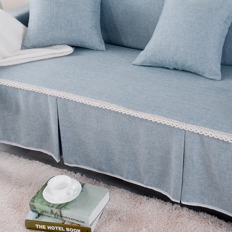 Housse pour fauteuil à coussins en T, bleu