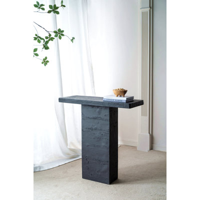 Table basse rectangulaire 35,5 po x 14 po x 35,5 po avec base piédestal