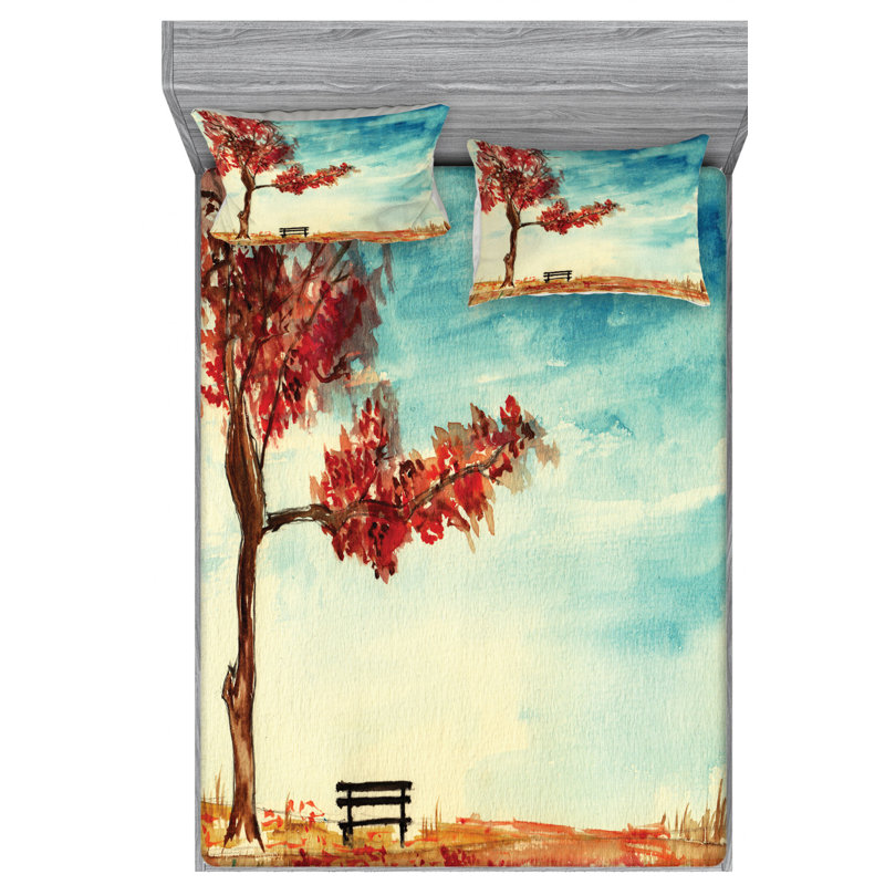 Microfiber Sheet Set, Queen Sheet Set with Fitted Sheet