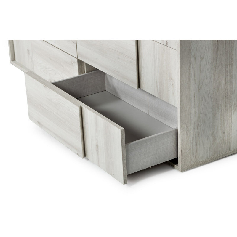 Bernhardiene 66'' W 6 - Drawer Dresser, White Washed Oak