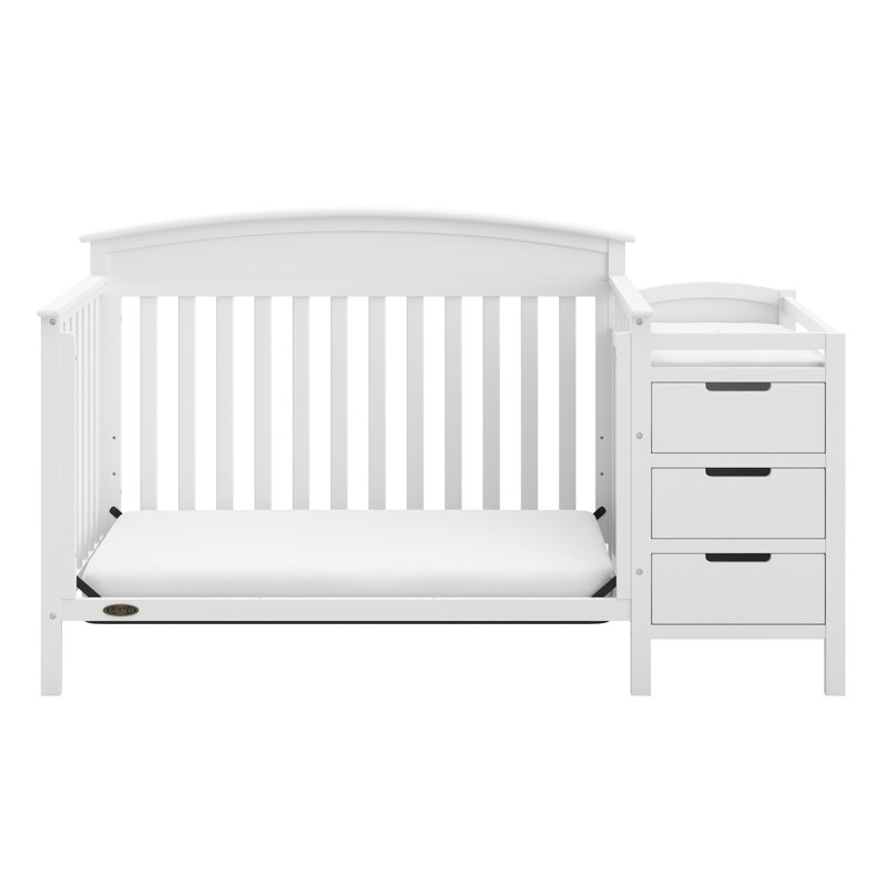 White Pine 4-in-1 Convertible Crib with Changer