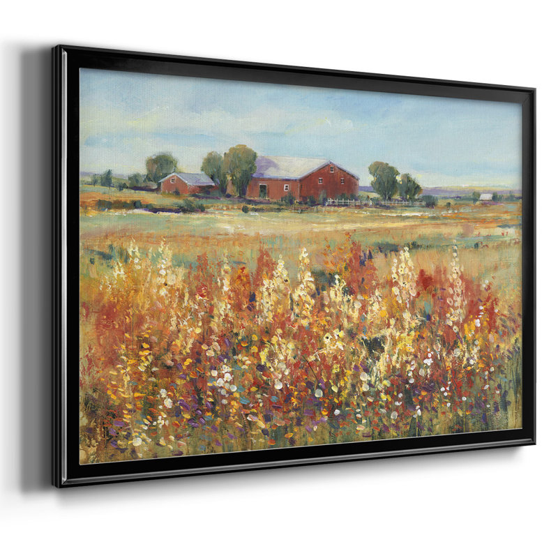 Country View II, reproduction d'art sur toile, H 30 po x l 44 po x P 1,5 po, Noir