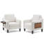Chaise rembourrée en tissu de qualité supérieure 29,9 po de largeur Mid-Century-111029972-111029800