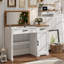 Bureau de coiffeuse avec miroir, tiroirs de rangement et tablettes réglables - Table de maquillage pour chambre à coucher-2140070693