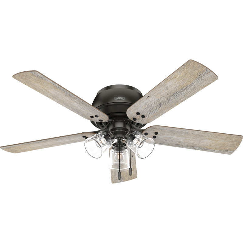 Noble Bronze 52" Low Profile Ceiling Fan with Light Kit