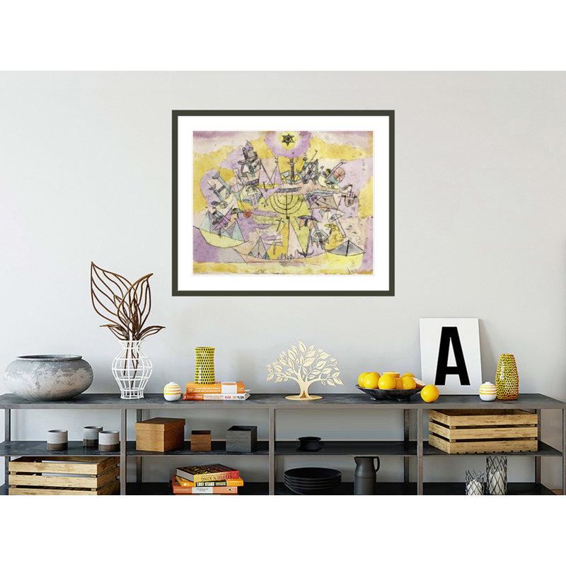 «The Unlucky Ships» par Paul Klee, impression giclée sur cadre, 33.5" H x 40.08" W