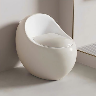 Toilette pour salle de bain siphonique 12 po Crème Rough-In