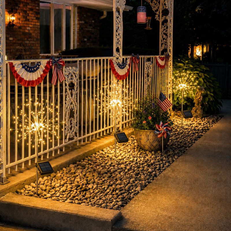 Solar Powered Integrated LED Pathway Light Pack, Yellow