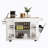 Fluted Kitchen Island with Trash Can Storage Cabinet, Power Outlet, Internal Storage Rack, Rolling Kitchen Islands on 5 Wheels with 3 Drawer, 3 Open Side Racks for 10 Gallon Garbage Bin, White-1643582342