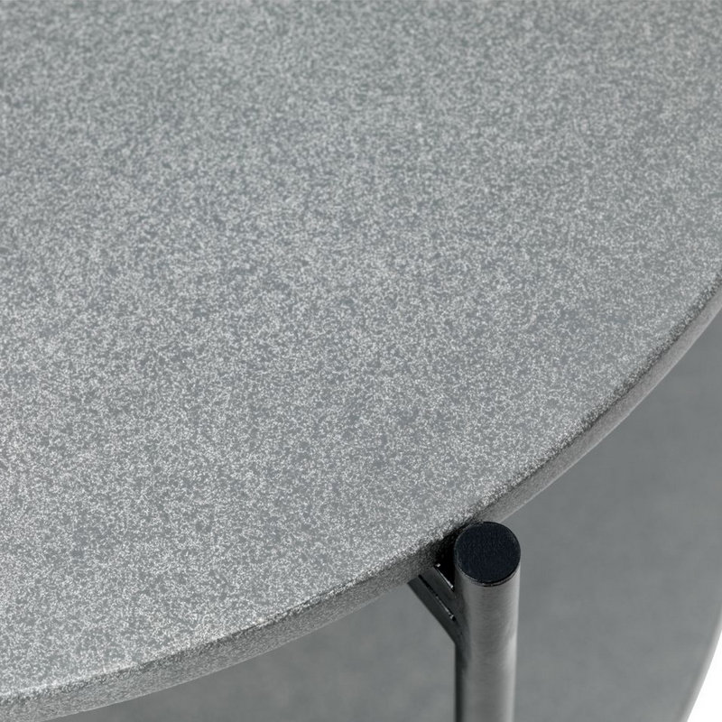 Round Metal Outdoor Side Table , 21'' in. W 21'' in. D