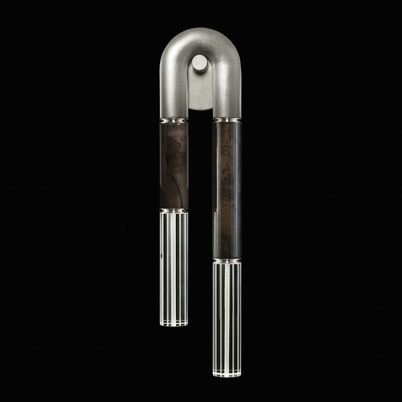 Antonia 2 - Light LED Flush Mounted Sconce, Silver Leaf/Nickel/Charcoal