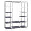 Organisateur de rangement portatif pour garde-robe - garde-robe en tissu non tissé, assemblage sans outil et housse anti-poussière, peu encombrant pour la chambre à coucher / appartement