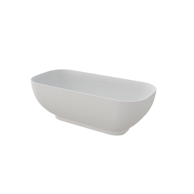 65" solid surface soaking bathtub