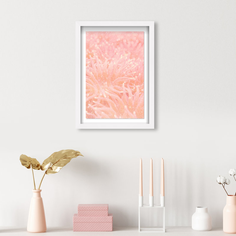 Deep Sea Flowers Print by Oliver Gal, 31.5"H x 21.5"W, White Shadowbox