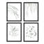 «Pastel Washed Out Forest Tree», ensemble de 4 plantes, impression murale encadrée sur papier, impression de 4 pièces-93014500-93014499