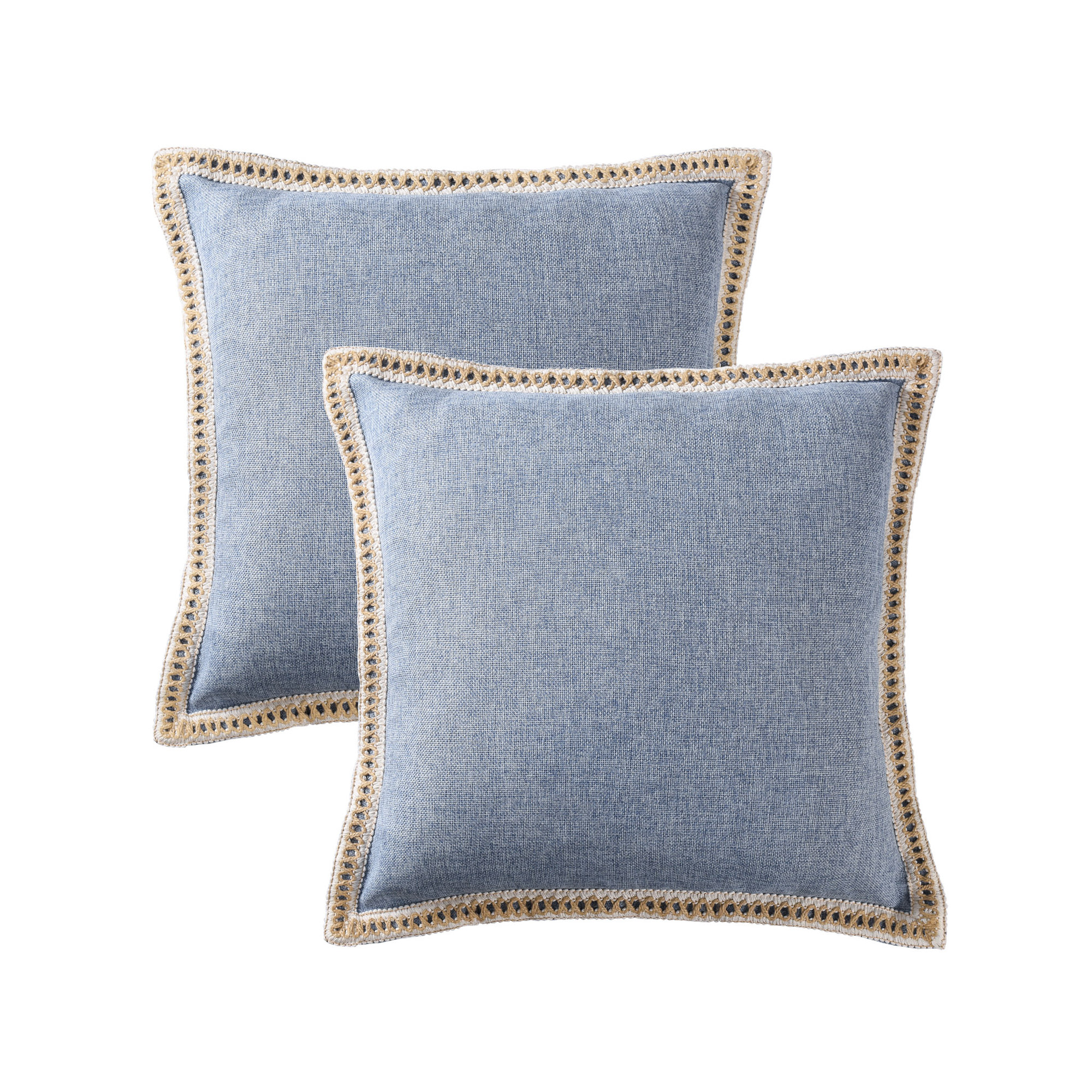 Color Pillow Cover, Square 20", Blue