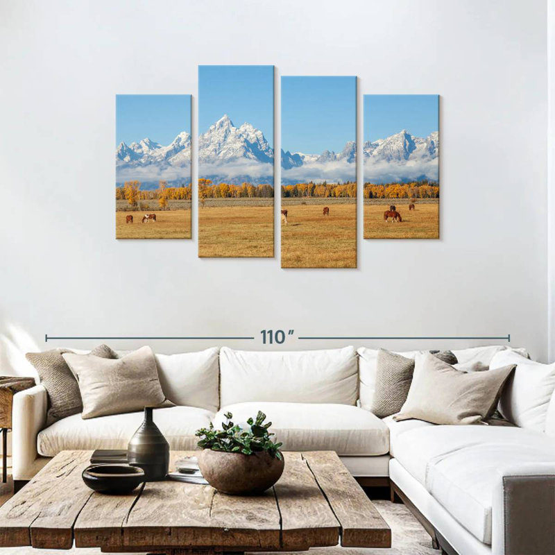 Scène d'automne Alvord Grand Teton, H 48 po x l 75 po