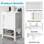 Meuble-lavabo de 20 po avec lavabo, support de rangement et tablette ouverte-1237357053
