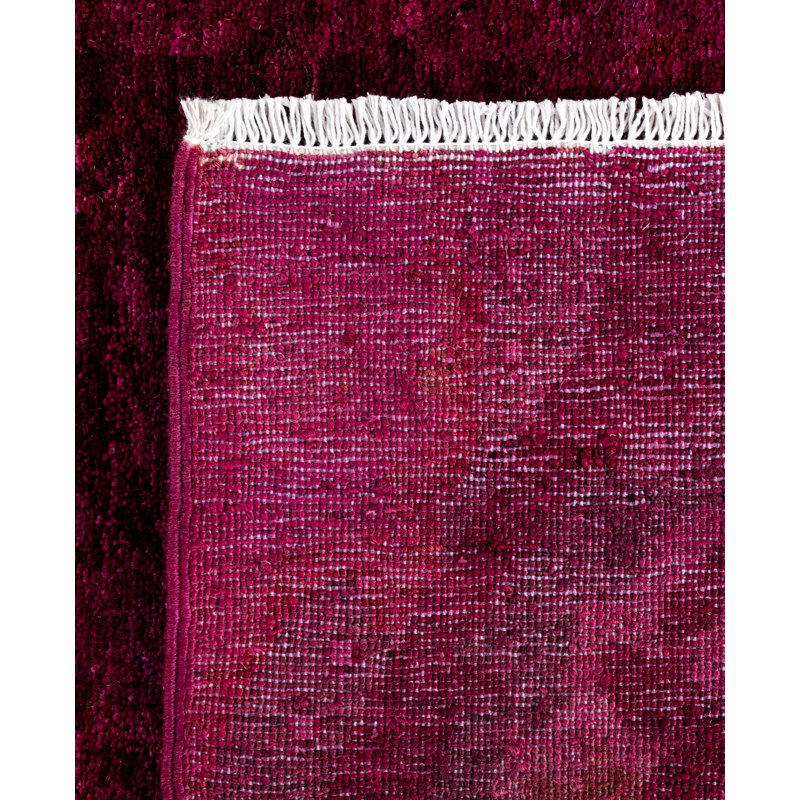 Overdyed One-of-a-Kind 6' 0" X 6' 6" Hand Knotted Area Rug
