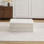 Canapé modulaire avec repose-pieds, tissu polaire - blanc