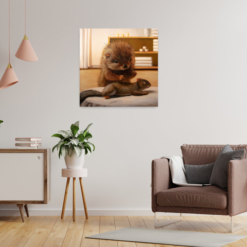 L'écureuil contemporain, art contemporain, H 24 po x l 24 po