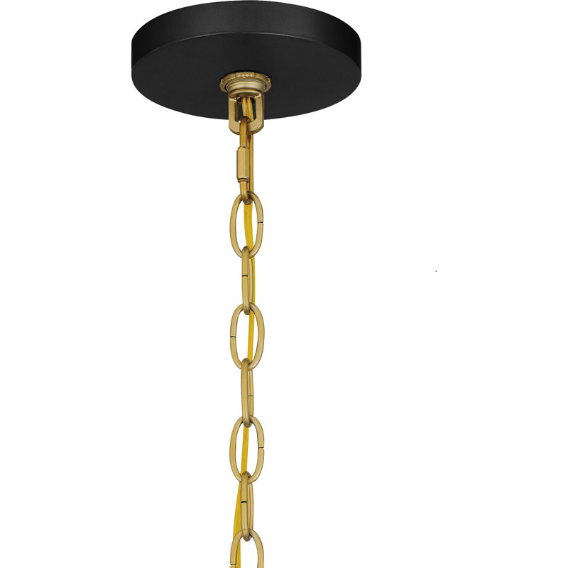 Luminaire suspendu noir mat 4 lumières Fitzroy