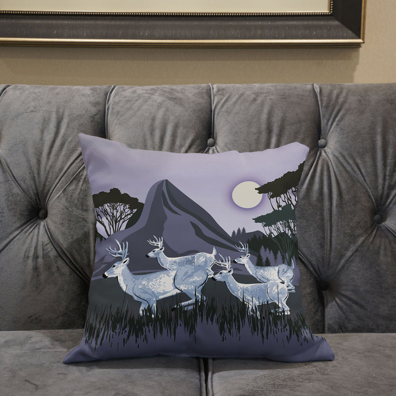Coussin 18 x 18, Blanc estompé / mauve