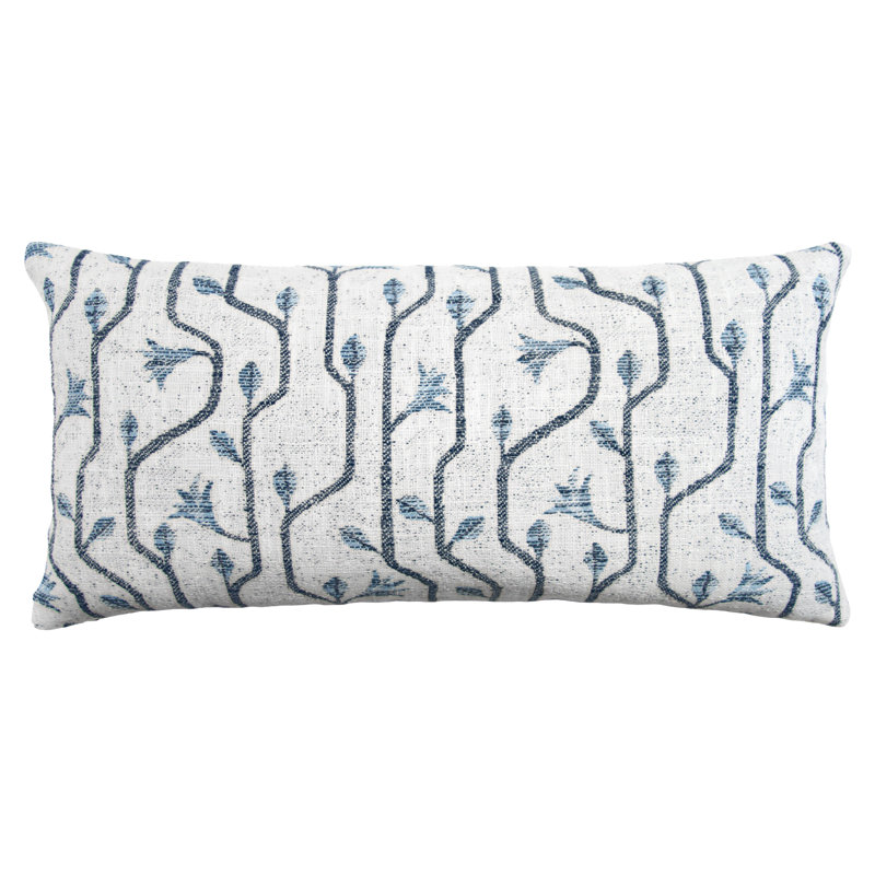 Craftsman Lumbar Indoor/Outdoor Pillow Cover & Insert, Navy, 9" H x 19" W