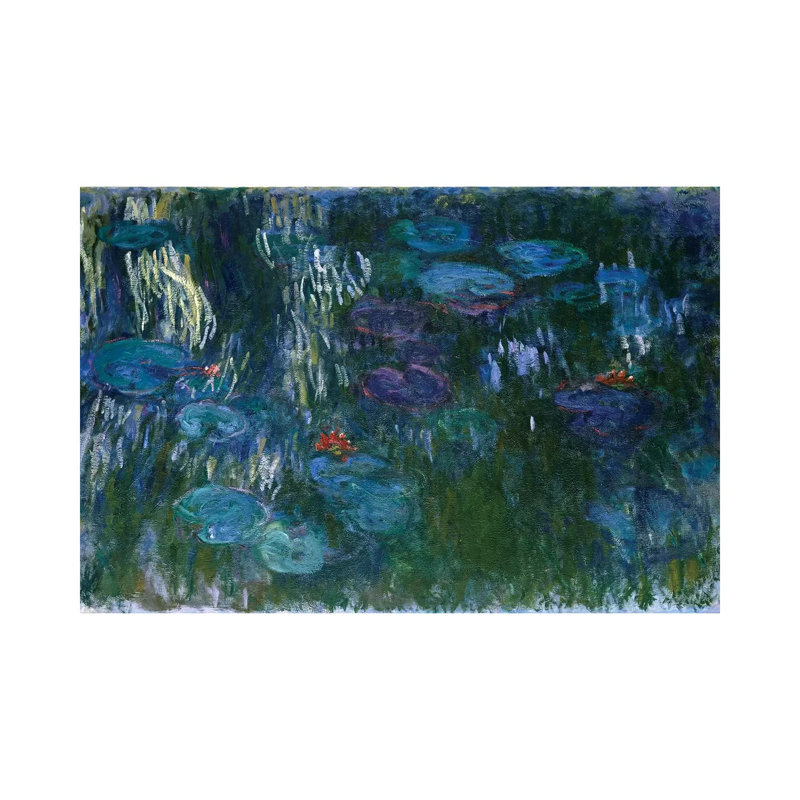 Water Lilies, 1916-19 by Claude Monet - 1 Piece Wrapped Canvas Painting, 30.48 cm H x 45.72 cm W
