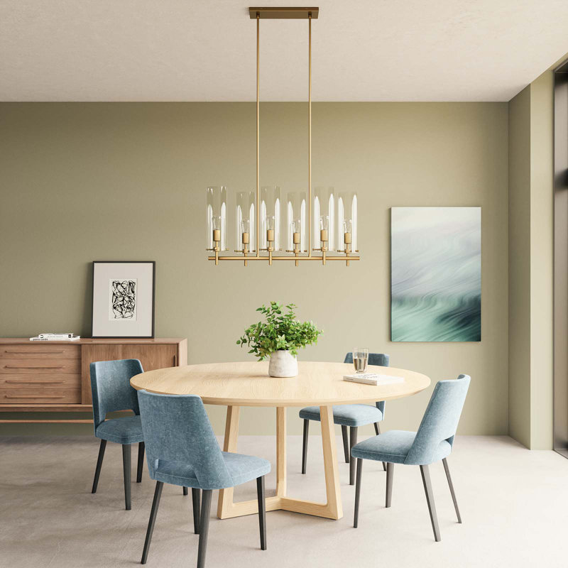 Modway Skylark 6-Light Chandelier, Satin Brass