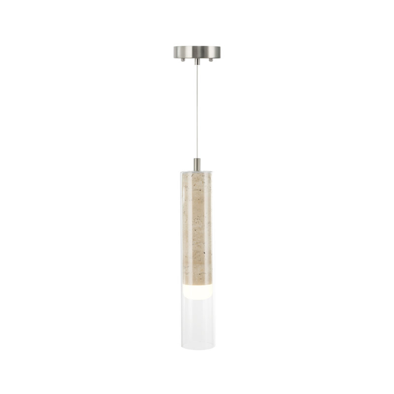1-Light Cylinder Pendant - Brushed Nickel