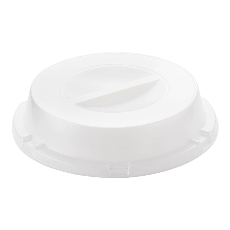 Couvercles courts jetables en HIPS transparent pour assiettes rondes de 23 cm (9 po) - 500 couvercles