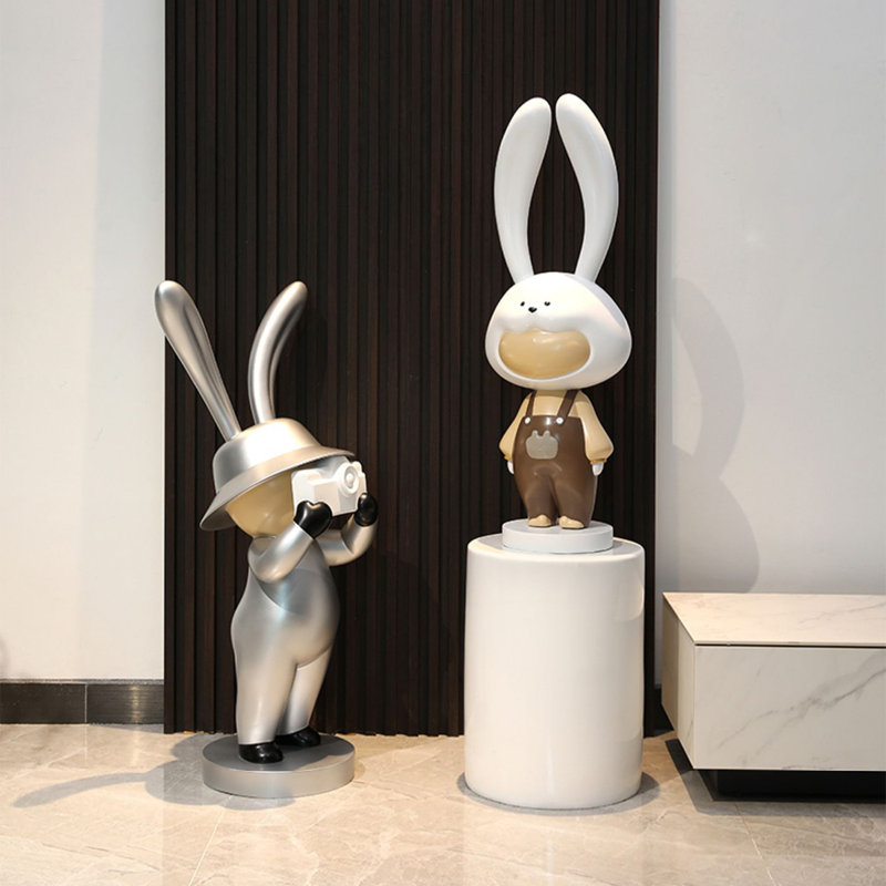 Light Luxury Cartoon Rabbit Floor Ornament