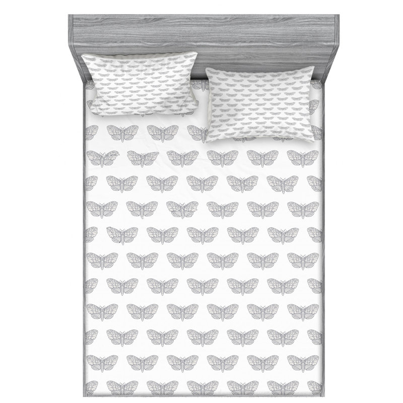 Microfiber Sheet Set, Queen Sheet Set with Fitted Sheet
