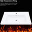 Lavabo de meuble-lavabo rectangulaire 32 po x 20 po, blanc, 1 trou de robinet, trop-plein, teinture, faible absorption d'eau, surface lisse acide, espace pour l'évier personnel avec finition, articles, conception pratique