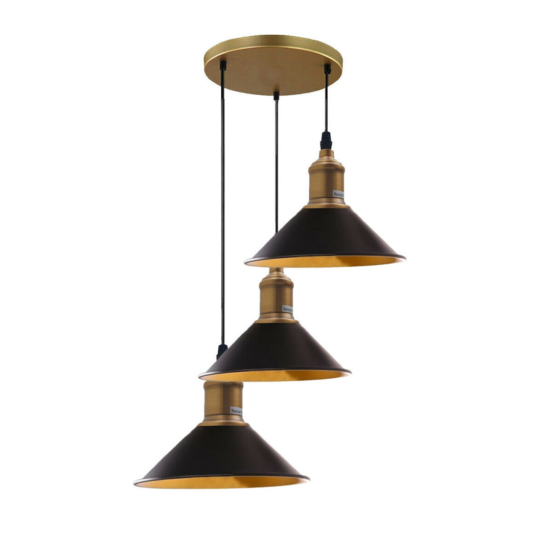 Rockingham 3 - Light Black Cluster Pendant