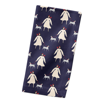 Cotton Twill Abstract Square Napkin
